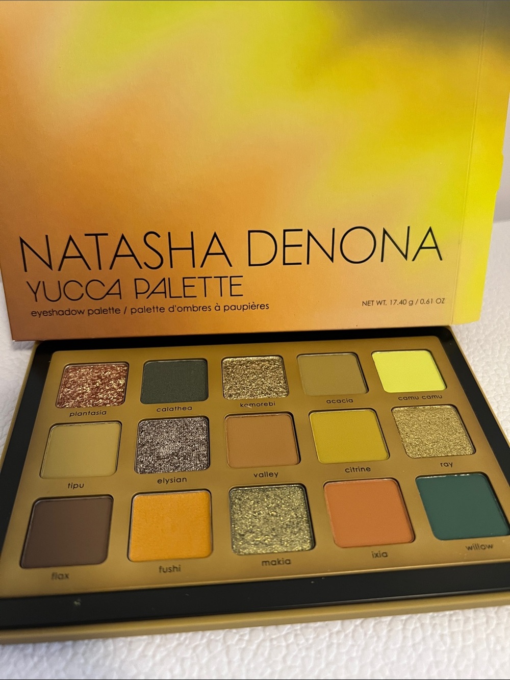 Natasha Denona Yucca Palette — Yellow, Green & Gold Eyeshadow Set